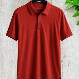 Banana Republic Polo Men's Size Medium Shirt Orange Cotton Vintage Style